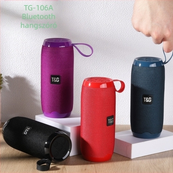 TG106A Bluetooth hangfal – Kültéri hordozható, TWS, 2 hangszóró, 10W, Bluetooth 5.3, 100Hz-20kHz, 1200-2000mAh, SNR ≥75dB