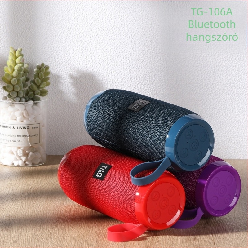 TG106A Bluetooth hangfal – Kültéri hordozható, TWS, 2 hangszóró, 10W, Bluetooth 5.3, 100Hz-20kHz, 1200-2000mAh, SNR ≥75dB