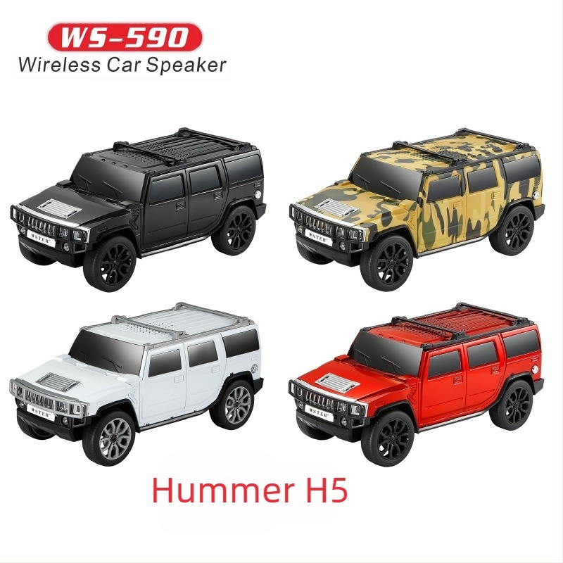 Hummer autómodell Bluetooth hangszóró – 5W kimenet, Bluetooth 5.0, beépített akkumulátor 1200–2000 mAh, frekvenciaválasz 100 Hz–20 kHz, TWS kompatibilis