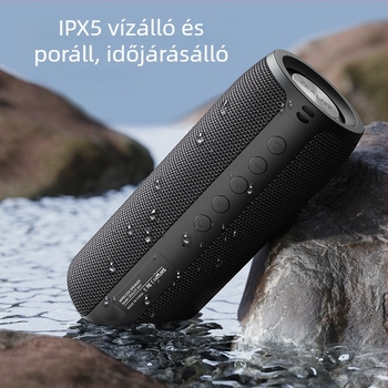 Kültéri vízálló Bluetooth hangszóró (IPX5; Bluetooth 5.0; 100 Hz-20 kHz; SNR >=70 dB; 10 W)