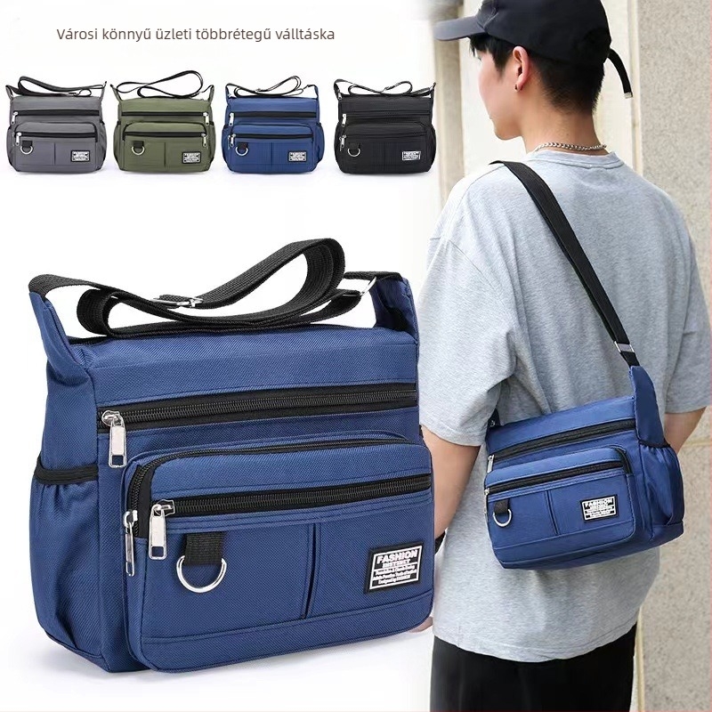Üzleti táska Urban Simplicity stílusban, nylon anyagú, Lingzhi Kangaroo márka, poliészter bélés, kopásálló