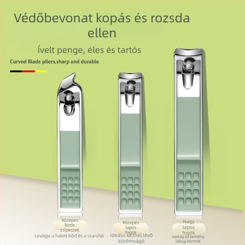 16 részes összecsukható körömápolási készlet hordozható tokkal – szénacélból