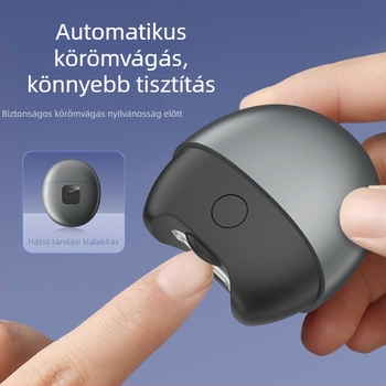 SENIE elektromos körömvágó – hordozható manikűr eszköz anti-szorítás mechanizmussal, idős és babák számára, műanyag + rozsdamentes acél