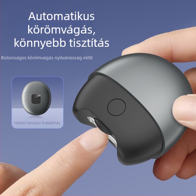 SENIE elektromos körömvágó – hordozható manikűr eszköz anti-szorítás mechanizmussal, idős és babák számára, műanyag + rozsdamentes acél