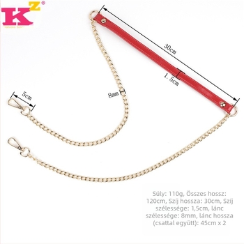PU bőrből készült vállpánt táskákhoz, láncos kialakítás, modell Pu chain strap, márka FASHIONS KZ, 2024 tavasz