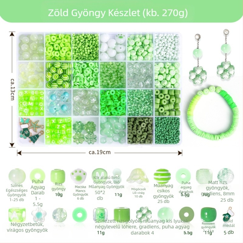 Üveggyöngyök készlet, elektroplatált kör gyöngyök, nemes mintázat
