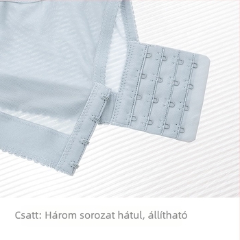 Csipkés melltartó, hagyományos stílus, nejlon anyag, ultra vékony kosár, teljes kosár, rögzített dupla pántok, hátoldali zárás négy sorral