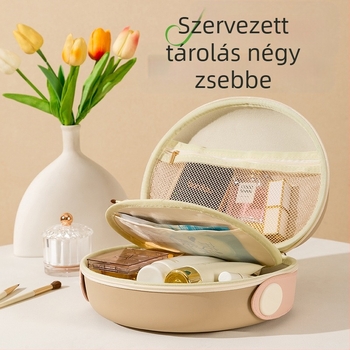 Könnyen hordozható kozmetikai táska EVA kemény héjjal, vízálló, utazáshoz, uniszex, városi minimalist stílus