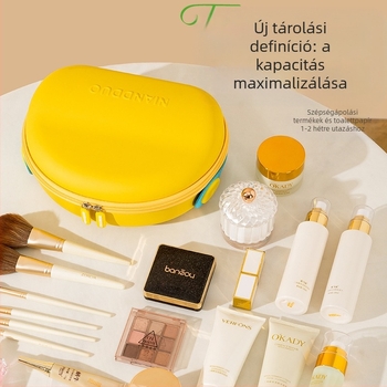 Könnyen hordozható kozmetikai táska EVA kemény héjjal, vízálló, utazáshoz, uniszex, városi minimalist stílus