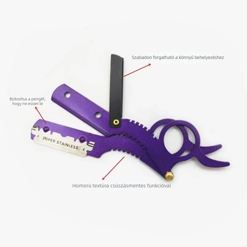 NSP kézi borotva fodrászszalonhoz, rozsdamentes acél, klasszikus design, penge 1 db, csomagolás 240 db