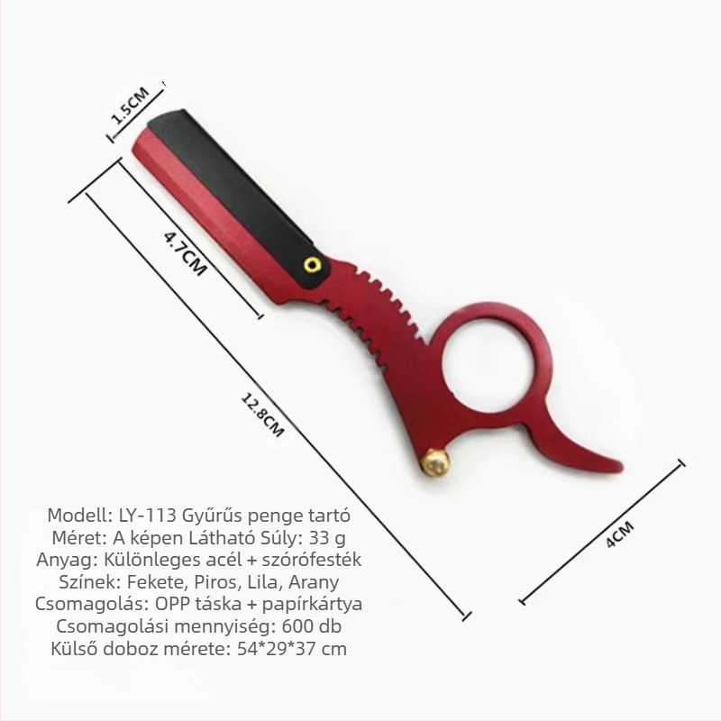 NSP kézi borotva fodrászszalonhoz, rozsdamentes acél, klasszikus design, penge 1 db, csomagolás 240 db