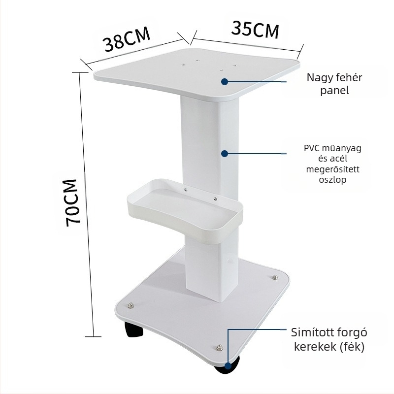 Stacionáris kozmetikai eszközök kocsi kereskedelmi szalonok számára, alap tárolóállvány, IPX0, beépített akkumulátor nélkül