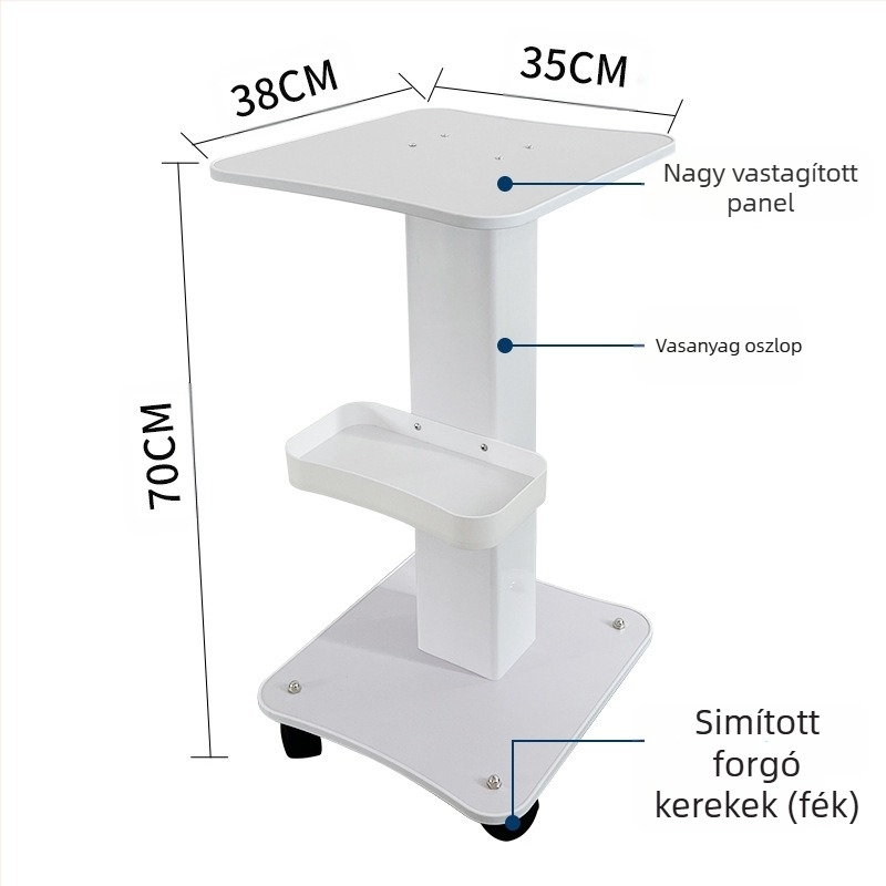 Stacionáris kozmetikai eszközök kocsi kereskedelmi szalonok számára, alap tárolóállvány, IPX0, beépített akkumulátor nélkül