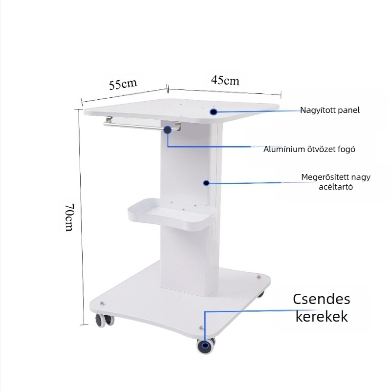 Stacionáris kozmetikai eszközök kocsi kereskedelmi szalonok számára, alap tárolóállvány, IPX0, beépített akkumulátor nélkül