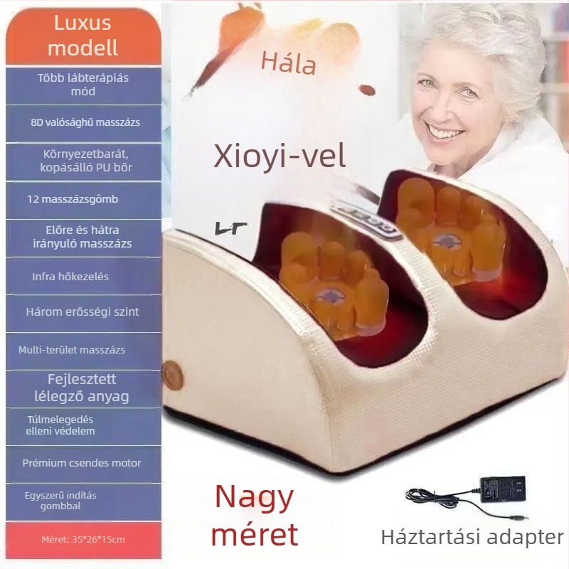 Tree rex félkörbe burkolt lábmasszírozó – elektromos gyúrás, melegkompresszió, időzítő, gombos vezérlés