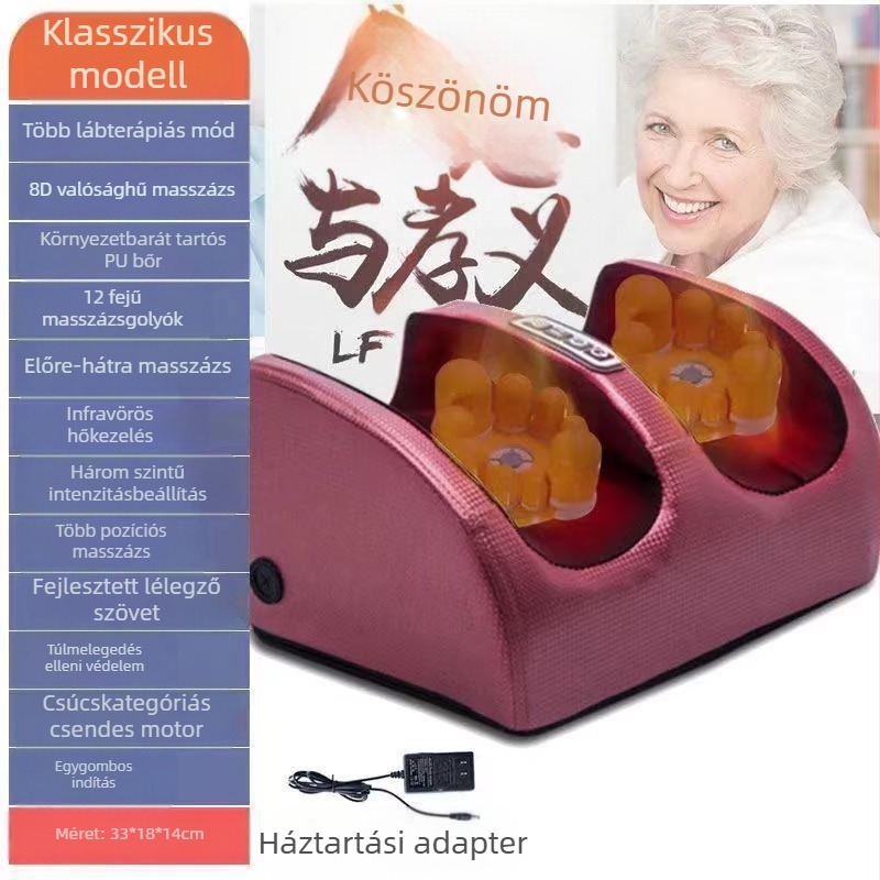 Tree rex félkörbe burkolt lábmasszírozó – elektromos gyúrás, melegkompresszió, időzítő, gombos vezérlés