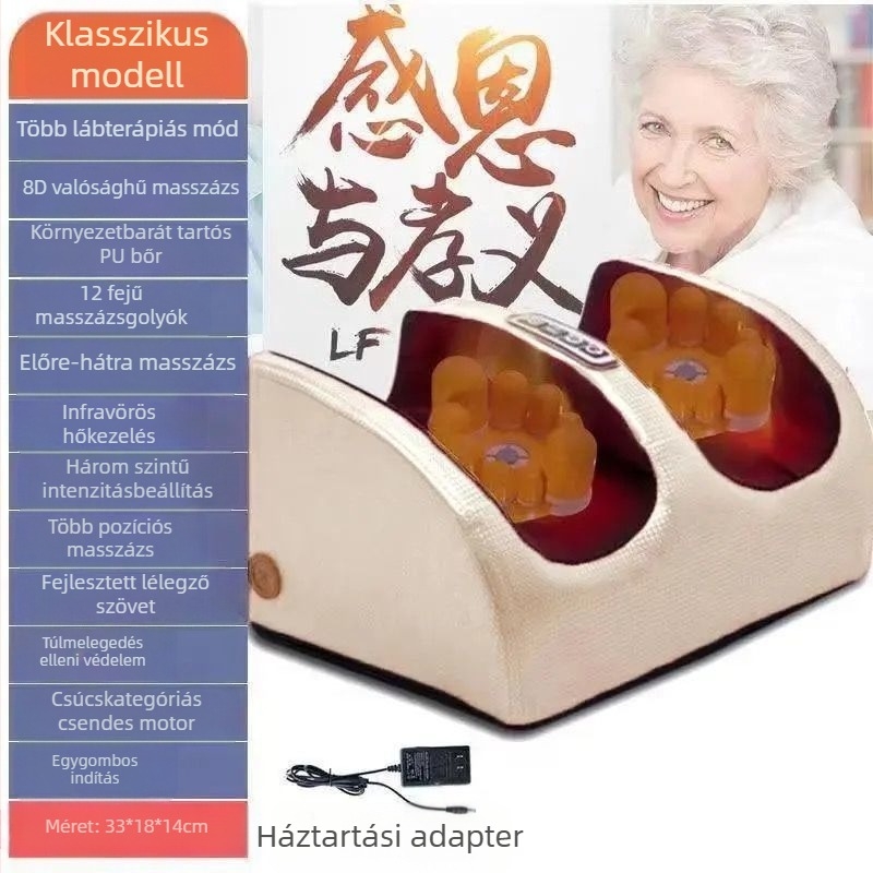 Tree rex félkörbe burkolt lábmasszírozó – elektromos gyúrás, melegkompresszió, időzítő, gombos vezérlés
