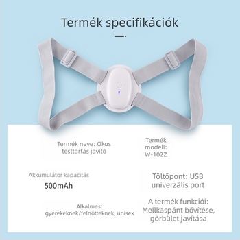 Wochuan W-102Z Láthatatlan testtartás-korrekció intelligens rezgéses figyelmeztetéssel felnőtteknek és diákoknak, CE/ROHS