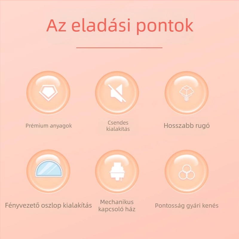 Gott Peach v3 / Lime v3 mechanikus billentyűzet kapcsolók, csendes, 5-tűs, hot-swappable, testreszabott, OEM feldolgozás