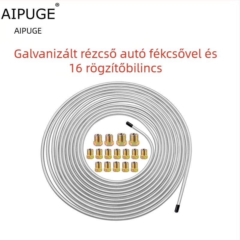 Autóipari fékcső réz-nikkel bevonatú ötvözetből; 16 tartozékkal; feldolgozás nem testreszabható