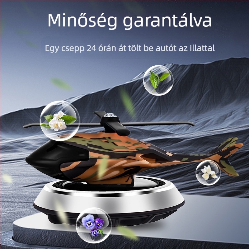 Autó aromaterápiás illat tartó — fémötvözet, ülésre/középső konzolra szerelhető, virágos illat gyümölcsös jegyekkel, dekoratív és szagtalanító funkció