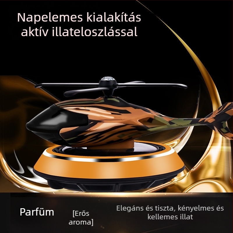 Autó aromaterápiás illat tartó — fémötvözet, ülésre/középső konzolra szerelhető, virágos illat gyümölcsös jegyekkel, dekoratív és szagtalanító funkció