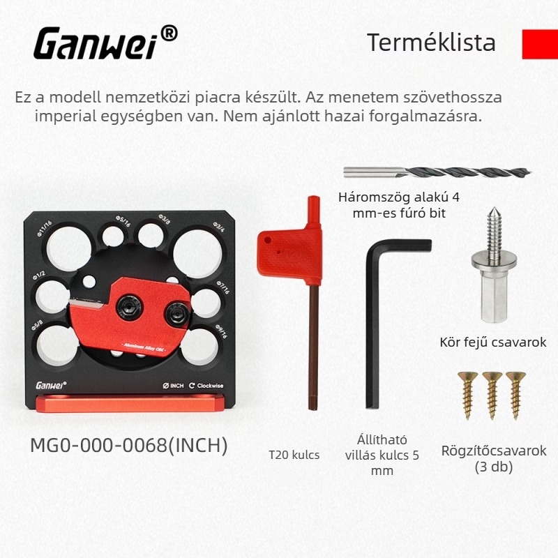 Ganwei MG0-000-0068 Fa gyalu – asztalosipari kivitel, Modell MG0-000-0068