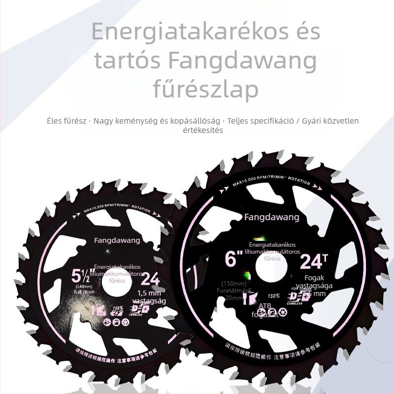 Square King ötvözött fűrészlap faipari felhasználásra – energiatakarékos, éles, tartós, akadások nélkül és égés nélkül; gépi fűrészekhez kompatibilis