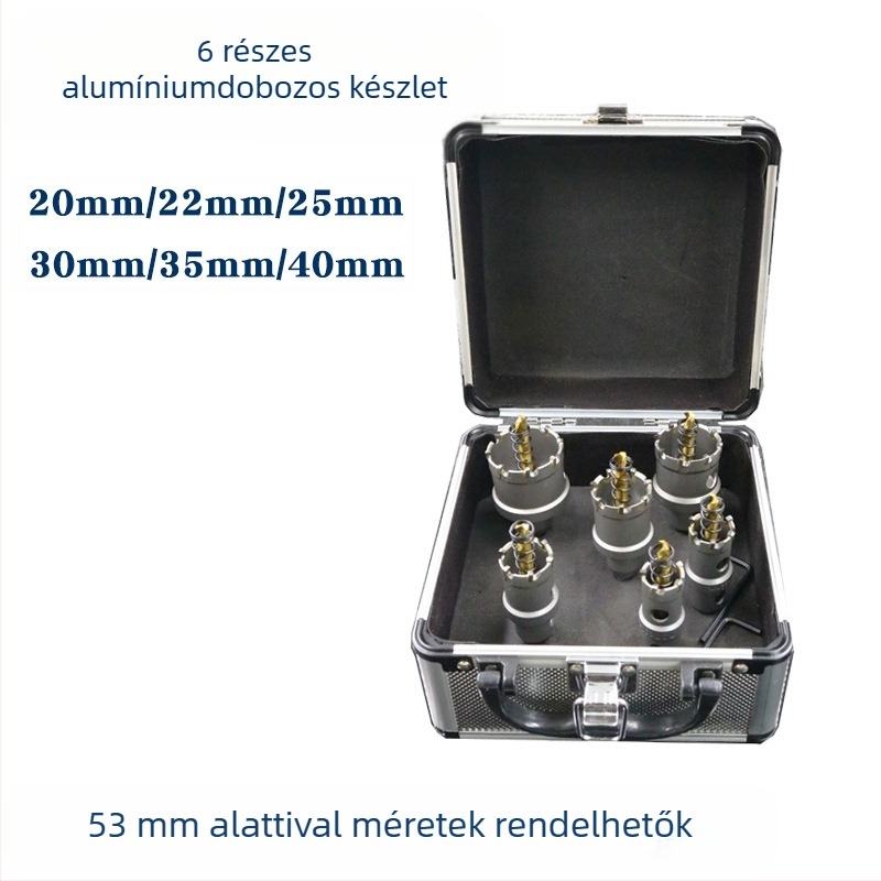 Huiyue rozsdamentes acél ötvözetű lyukfúró, fémlemezekhez, lyukkiterjesztésére, elektromos fúróval kompatibilis