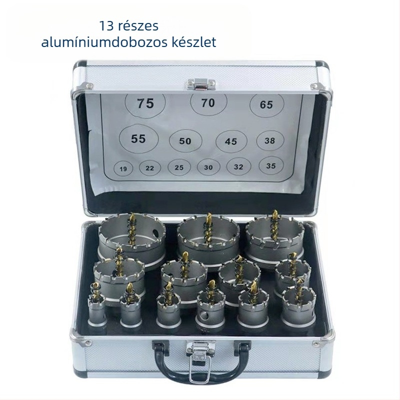 Huiyue rozsdamentes acél ötvözetű lyukfúró, fémlemezekhez, lyukkiterjesztésére, elektromos fúróval kompatibilis