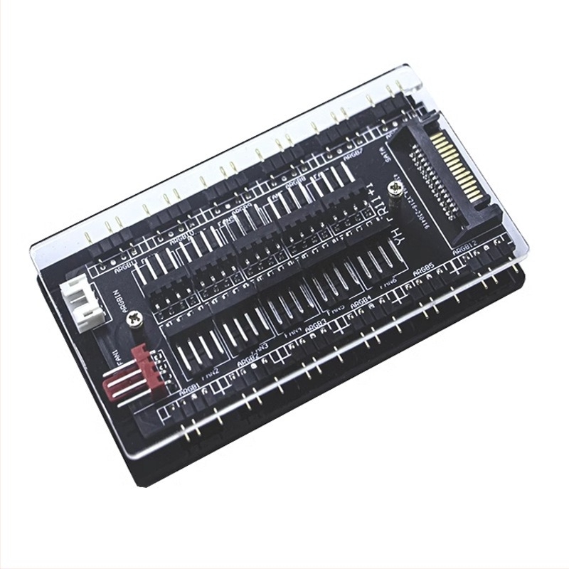 11-utas ARGB hub 5V/3Pin PWM hőmérséklet-szabályozóval