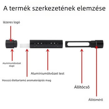 Osmanthus illatú autóillatosító, alumínium ötvözetű tartó, légkivezető klipsz, illat akár 90 napnál tovább, 3 éves élettartam