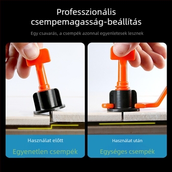 Csempe szintező, T-típus, műanyag klipek, pozicionáló segéd a padló- és falicsempékhez — Chuanxing