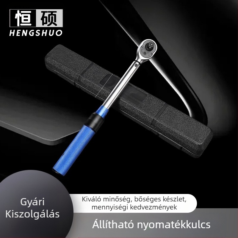 Állítható nyomatékkulcs könnyített markolattal, króm-vanádium acélból, ±3% pontosság, gyújtógyertya cseréhez autók és motorkerékpárok számára