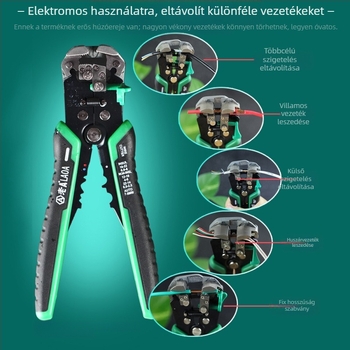 Old A Többcélú automata vezetékszigetelő fogó, elektromos szerelőknek, modell LA815138, tömeg 0,35 kg