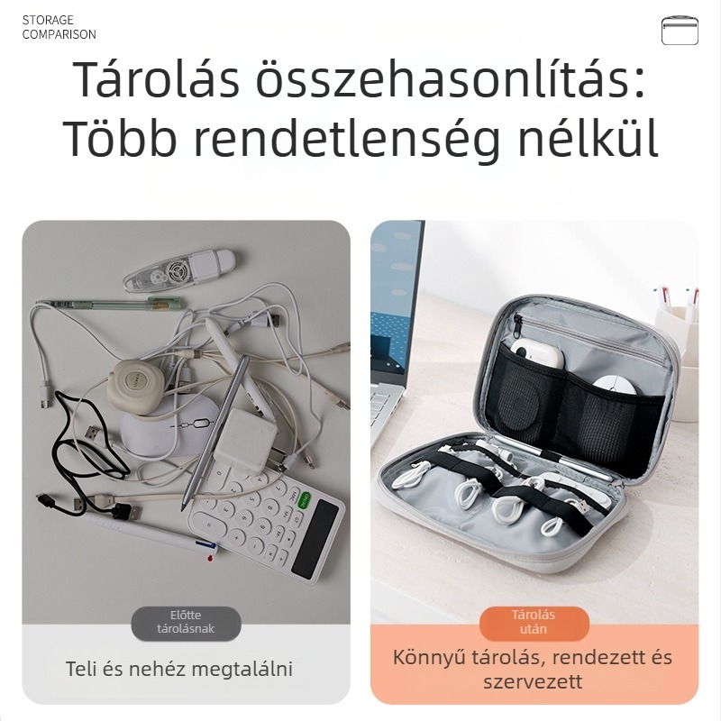 Kozmetikai táska, kocka alakú utazáshoz, könnyű poliészter sminktároló