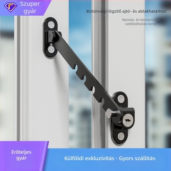 Jiasibei szénacél ajtó- és ablakhatároló és biztonsági zár – FT903/FT904, szélvédett tartó