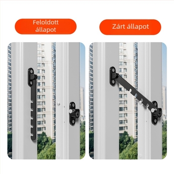 Jiasibei szénacél ajtó- és ablakhatároló és biztonsági zár – FT903/FT904, szélvédett tartó