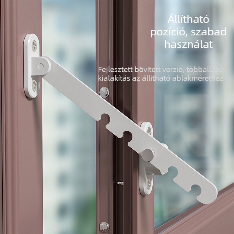 Jiasibei szénacél ajtó- és ablakhatároló és biztonsági zár – FT903/FT904, szélvédett tartó