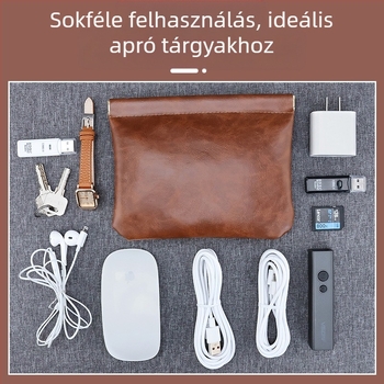 PU bőr kocka alakú tároló táska – többfunkciós kozmetikai és kellék tároló, könnyű lux stílus, Zhan Jie