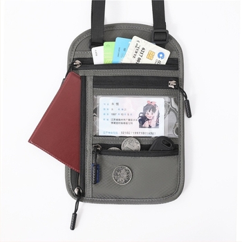 RFID-védett útlevél tartó, nylon, vízálló, tárolható, városi egyszerűség stílusú