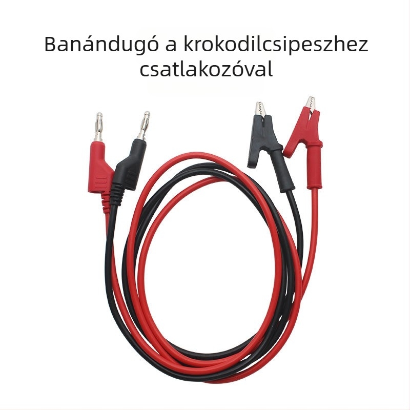 Digitális mérőhöz tesztelő vezeték kettős krokodilcsipsszel, PVC, márka Shengen Star, modell Double-headed alligator clip line, tömeg 113 g