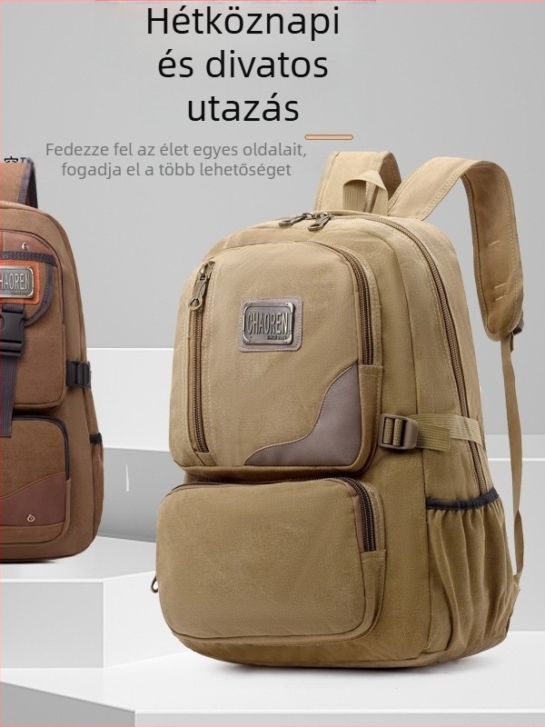 Kültéri vászon hátizsák, retro stílus, uniszex, sportokra és utazásokra, kapacitás 20 L alatt
