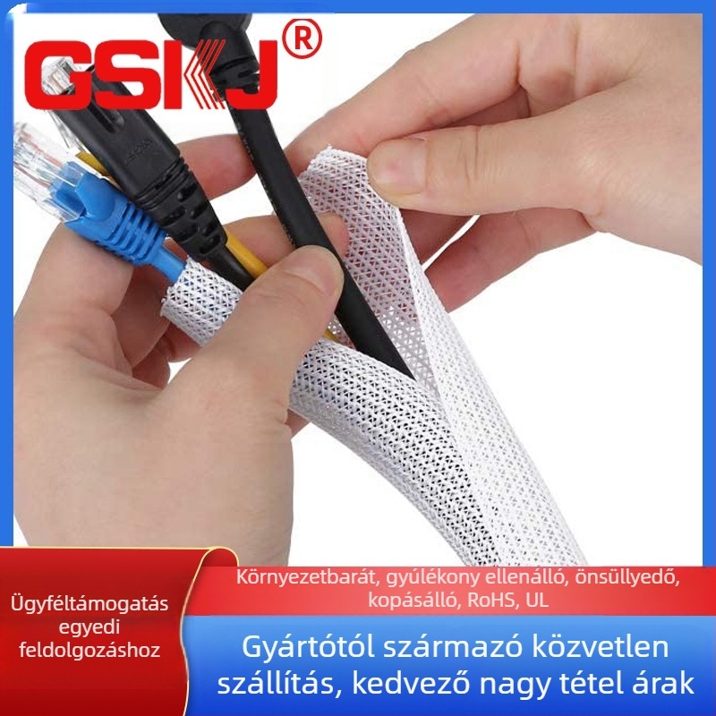 Kábelvédő hüvely – nyitható önhordó dizájn; UL94-V2, -50°C-től +150°C-ig, RoHS/REACH, Olvadáspont 240°C ±10°C, Típus cablu: hálózati kezelés