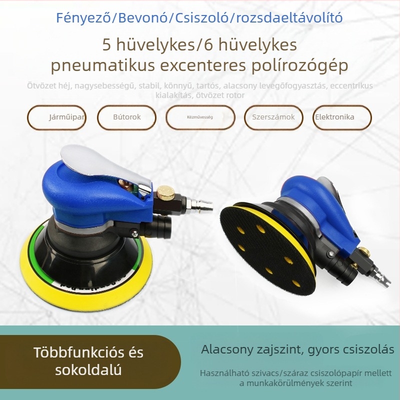 Autóipari polírozó és waxoló gép — Mussen Hall márka; súly 1.2–1.32 kg; anyag: fém; felhasználási terület: autójavítás