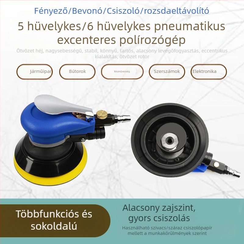 Autóipari polírozó és waxoló gép — Mussen Hall márka; súly 1.2–1.32 kg; anyag: fém; felhasználási terület: autójavítás