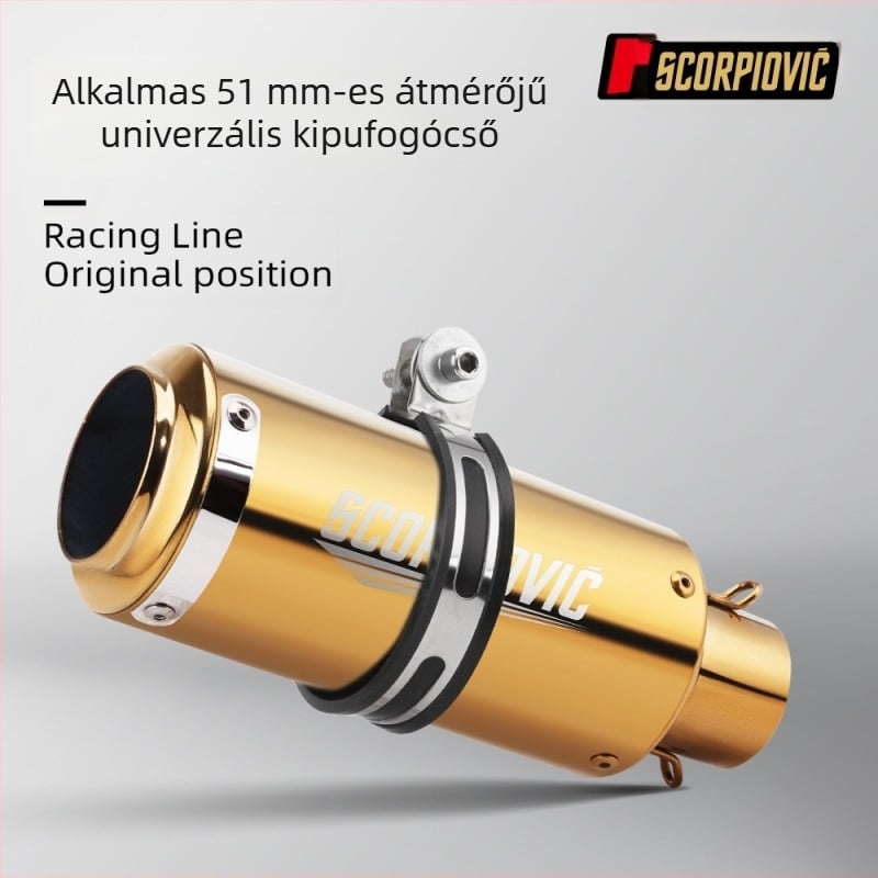 Motorkerékpár kipufogó, rozsdamentes acél, magas hőmérséklet-állóság, közlekedéshez (Rozsdamentes acél; Magas hőmérséklet-állóság; Közlekedéshez)