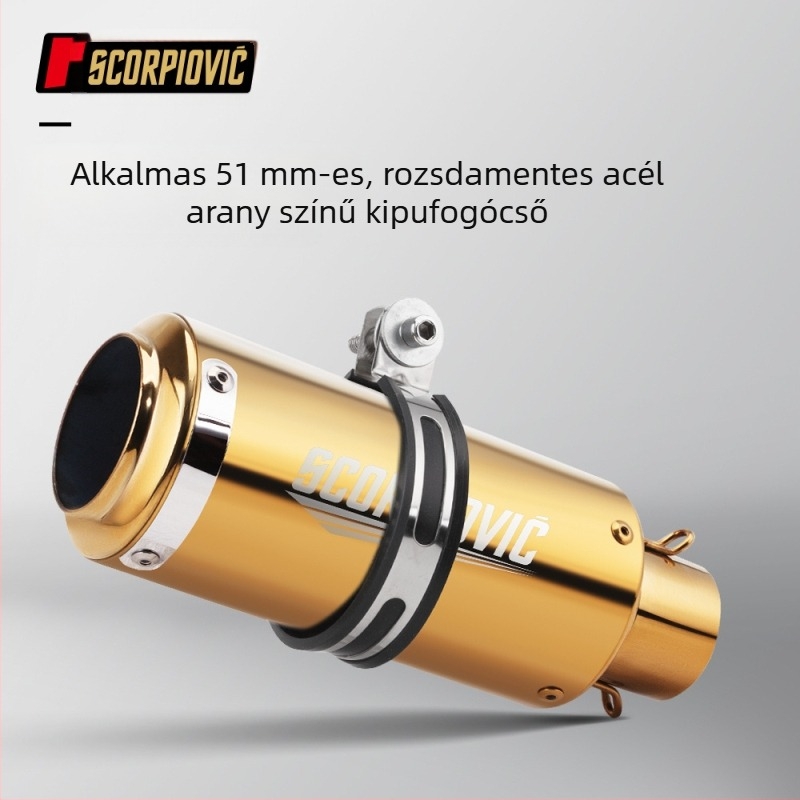 Motorkerékpár kipufogó, rozsdamentes acél, magas hőmérséklet-állóság, közlekedéshez (Rozsdamentes acél; Magas hőmérséklet-állóság; Közlekedéshez)