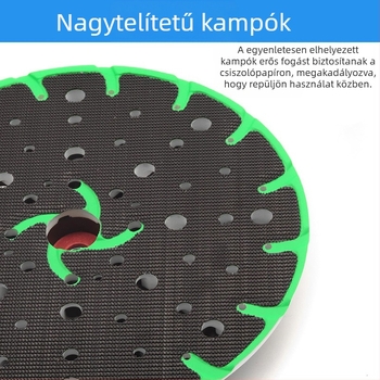 Pneumatikus csiszológép 17 lyukas tálcával és szívófejjel, száraz csiszolású