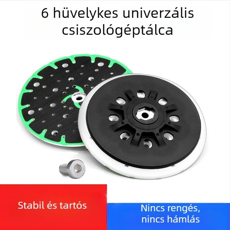 Pneumatikus csiszológép 17 lyukas tálcával és szívófejjel, száraz csiszolású